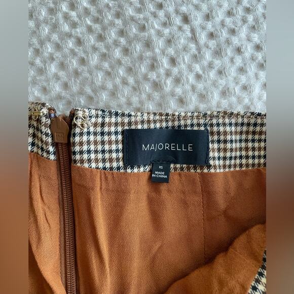 MAJORELLE Arlana Pant in Brown Check Size XS - Picture 7 of 12